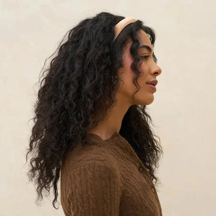 Kitsch Satin & Velvet Headbands Creme & Caramel