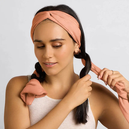 Kitsch Set & Flow Heatless Curling Headband Terracotta