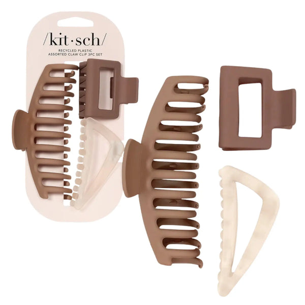 Kitsch Thick, Long & Curly Hair Claw Clips Set