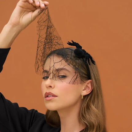 Kitsch Veil Headband Spiderweb