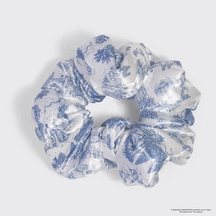 Kitsch x Bridgerton Satin Pillow Scrunchies Toile In Bloom