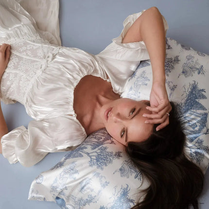 Kitsch x Bridgerton Satin Pillowcase Garden Toile