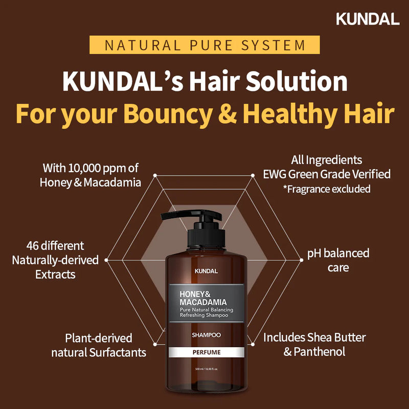 Kundal Honey & Macadamia Nature Shampoo Amber Vanilla