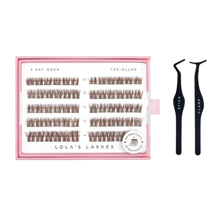 Lola's Lashes Light Cocoa Pre Glued Lashes Set
