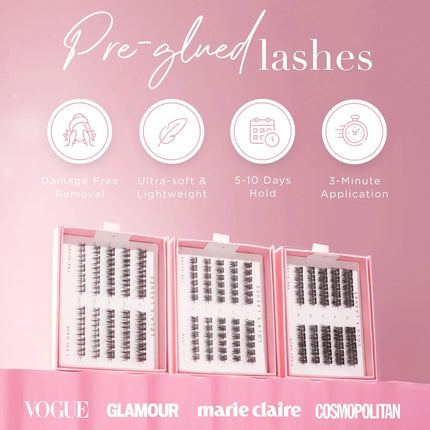 Lola's Lashes Soft Definition Single Length Pre-glued Lashes 10 mm Short