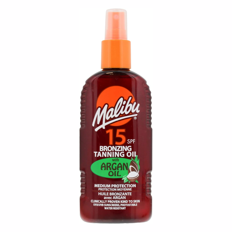 Malibu Suncare SPF 15 Bronzing Tanning Oil With Argan Oil 200 ml.