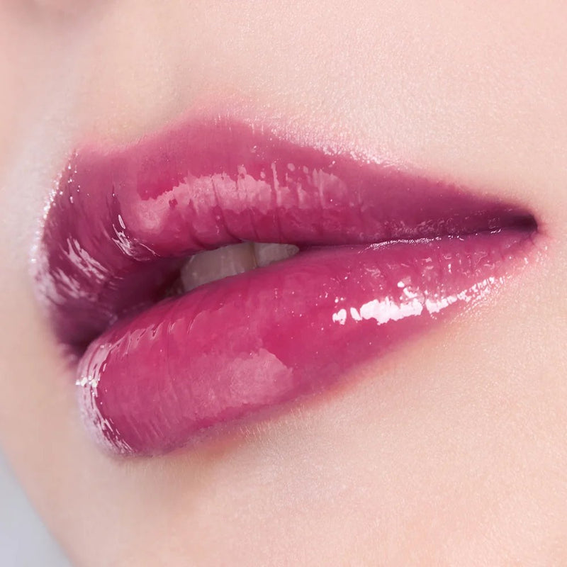 Mary & May Blooming Glow Lip 08 Mauve Pansy, paarse lipgloss met glanzende finish