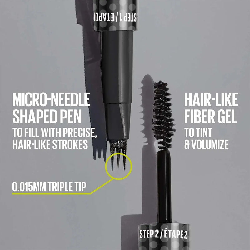 Maybelline Brow Insert 06 Black Brown wenkbrauwtool met pen en gel, foto 3 van 9