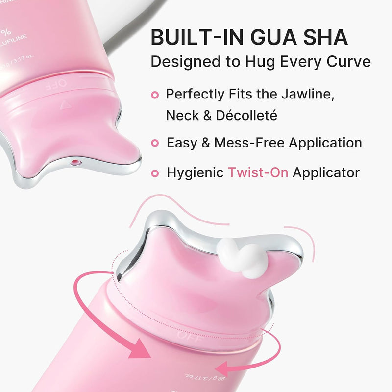Medicube Pdrn Collagen Gua Sha Neck Wrinkle Cream, crème met ingebouwde gua sha applicator
