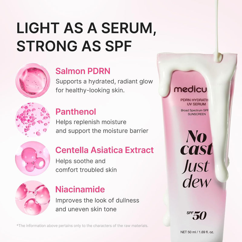 Medicube Pdrn Hydrating UV Serum, hydraterend serum met UV-bescherming