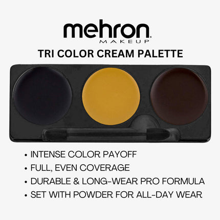 Mehron Makeup Tri-Color Makeup Palette Bruise