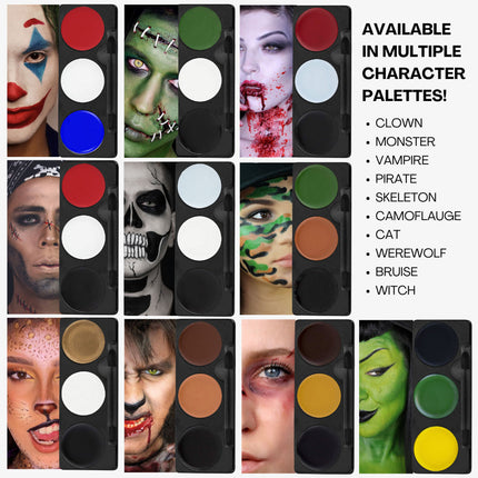 Mehron Makeup Tri-Color Makeup Palette Bruise