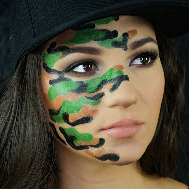 Mehron Makeup Tri-Color Makeup Palette Camouflage