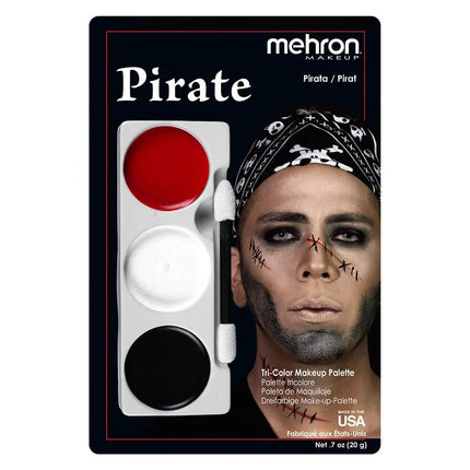 Mehron Makeup Tri-Color Makeup Palette Pirate