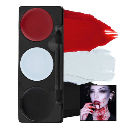 Mehron Makeup Tri-Color Makeup Palette Vampire