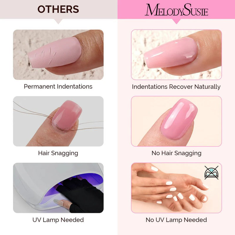 MelodySusie Aurora Collection Real Gel Nail Strips Mani & Pedi Set Rosewood Shimmer
