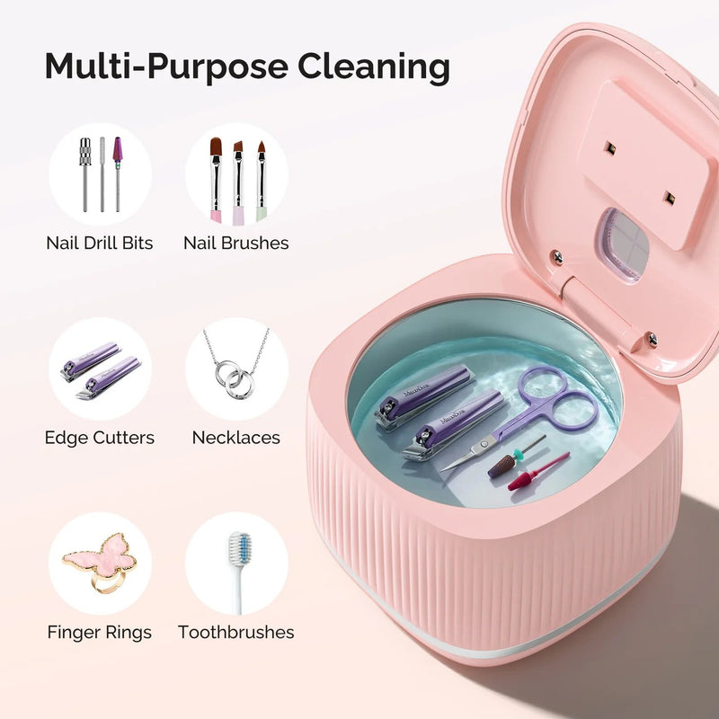 MelodySusie Manicure Ultrasonic Uv Cleaning Box Pink
