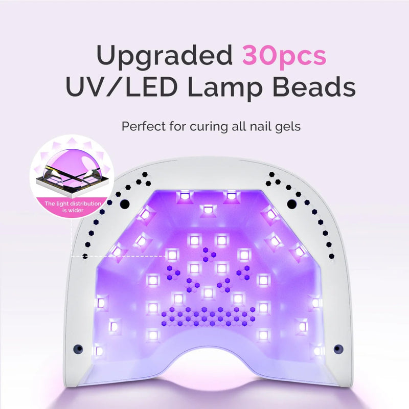 MelodySusie P-Plus30A LED/UV Nail Lamp With UV Gloves White
