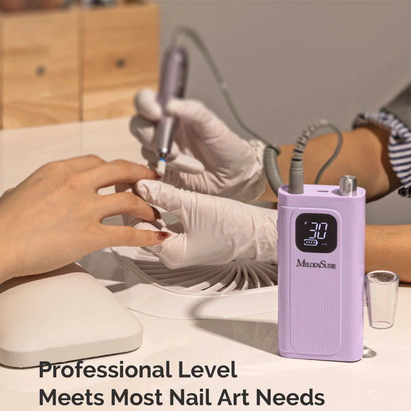 MelodySusie SC300F Clip On Rechargeable Nail Drill 30.000RPM Purple