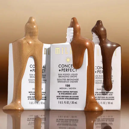 Milani Conceal + Perfect Sun Kissed Liquid Bronzing Drops 130 Dark