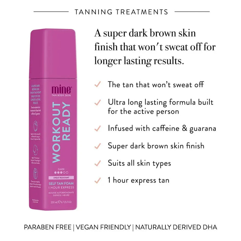 MineTan Workout Ready Self Tan Foam