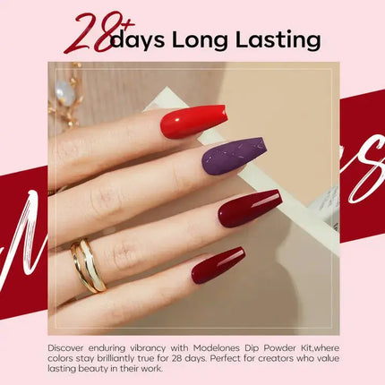 Modelones All-In-One Dip Powder Kit Blood Plum
