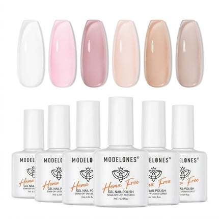 Modelones Gel Nail Polish Set Sheer Elegance