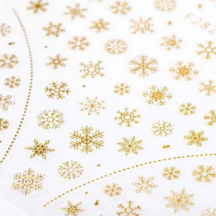 MollyLac Nail Stickers Snowflake Gold