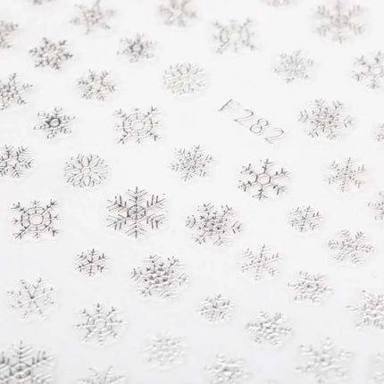 MollyLac Nail Stickers Snowflake Silver