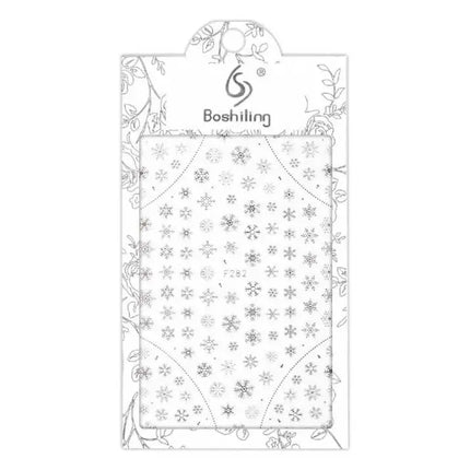MollyLac Nail Stickers Snowflake Silver
