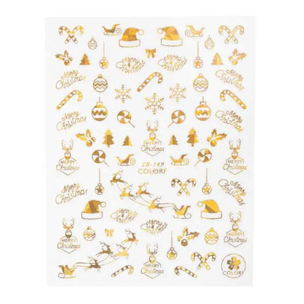 MollyLac Nail Stickers X-mas Gold