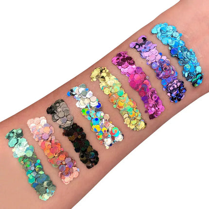 Moon Creations Holographic Chunky Glitter Gel Silver