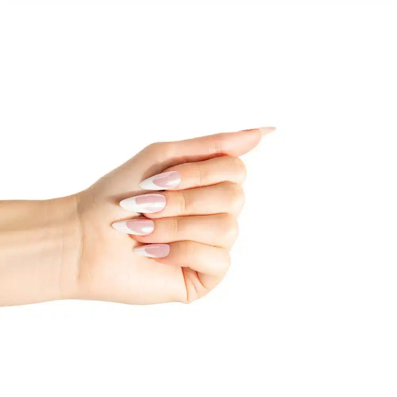 Nail HQ Almond Pink French Glaze Nails