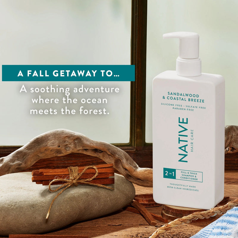 Native Full & Thick 2 In 1 Shampoo & Conditioner Sandalwood & Coastal Breeze 3