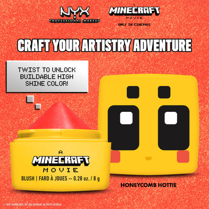 NYX Professional Makeup A Minecraft Movie Cheeky Mob Balms Blush Honeycomb Hottie