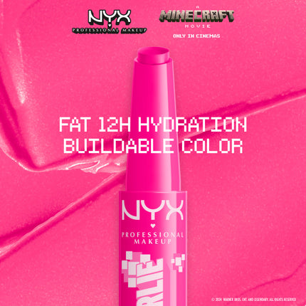 NYX Professional Makeup A Minecraft Movie Fat Oil Slick Click Lipbalm Cherry Grove Girlie