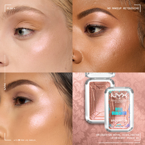 NYX Professional Makeup Bridgerton Royal Highlighter 01 Iridescent Peach