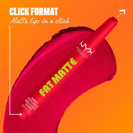 NYX Professional Makeup Fat Matte Smooth Color Lipstick Fuzzy Flame
