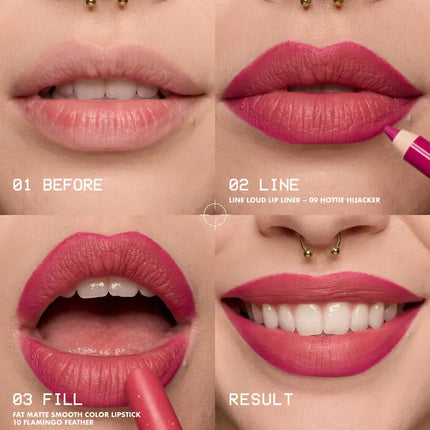 NYX Professional Makeup Fat Matte Smooth Color Lipstick Fuzzy Flame