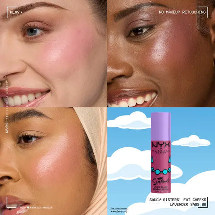 NYX Professional Makeup Saucy Sisters Juicy Liquid Blush Patty Lavender Sass