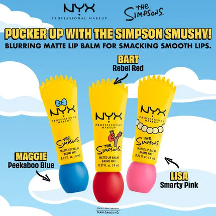 NYX Professional Makeup Simpson Smushy Blurred Finish Matte Lip Balm Lisa Smarty Pink