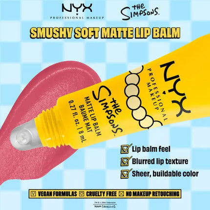 NYX Professional Makeup Simpson Smushy Blurred Finish Matte Lip Balm Lisa Smarty Pink