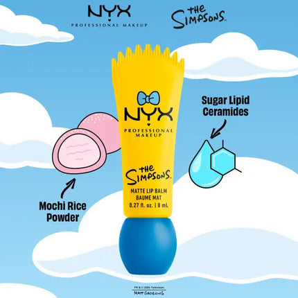 NYX Professional Makeup Simpson Smushy Blurred Finish Matte Lip Balm Maggie Peekaboo Blue