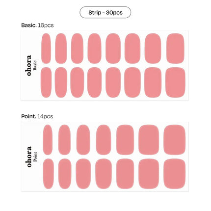 Ohora Semi Cured Gel Nail Strips N Cream Glow