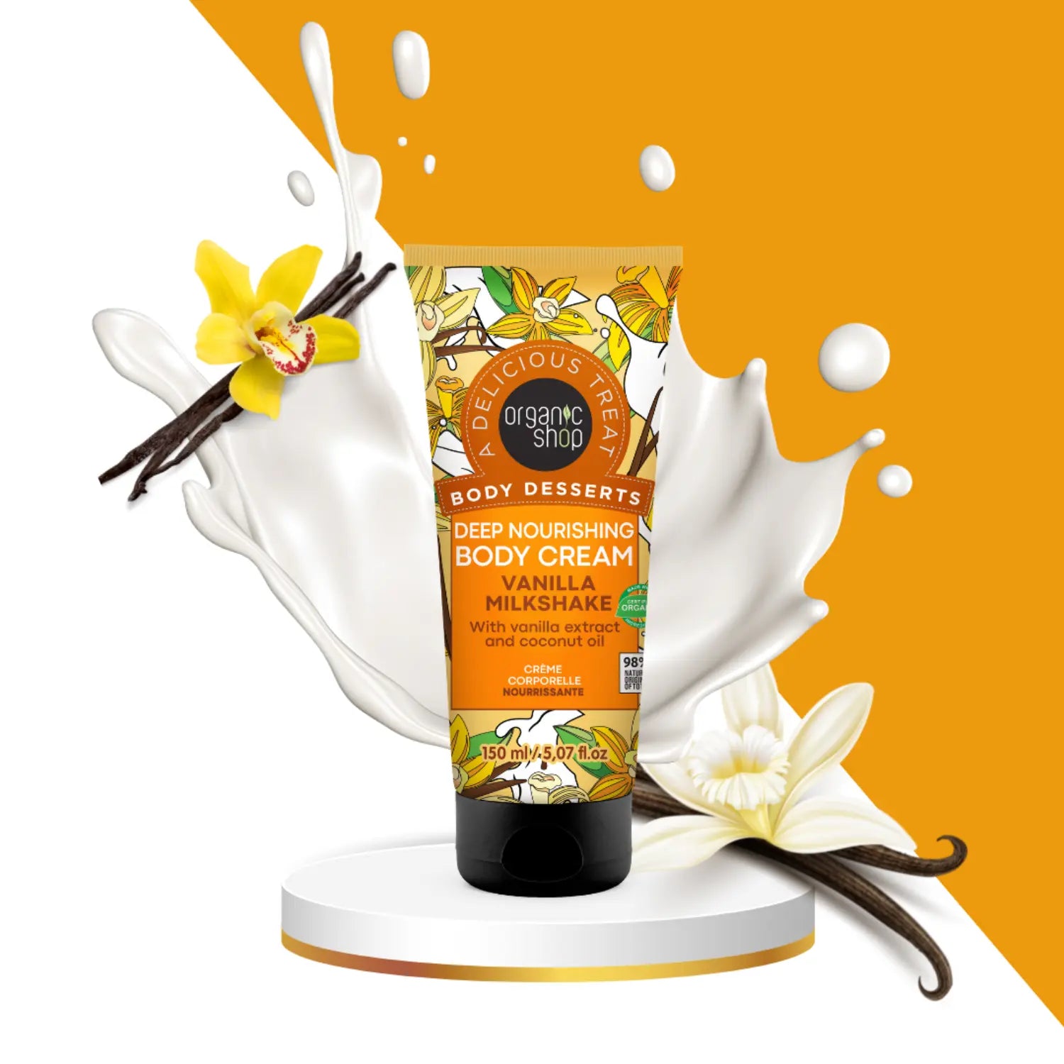 Organic Shop Body Desserts Deep Nourishing Body Cream Vanilla Milkshake ...