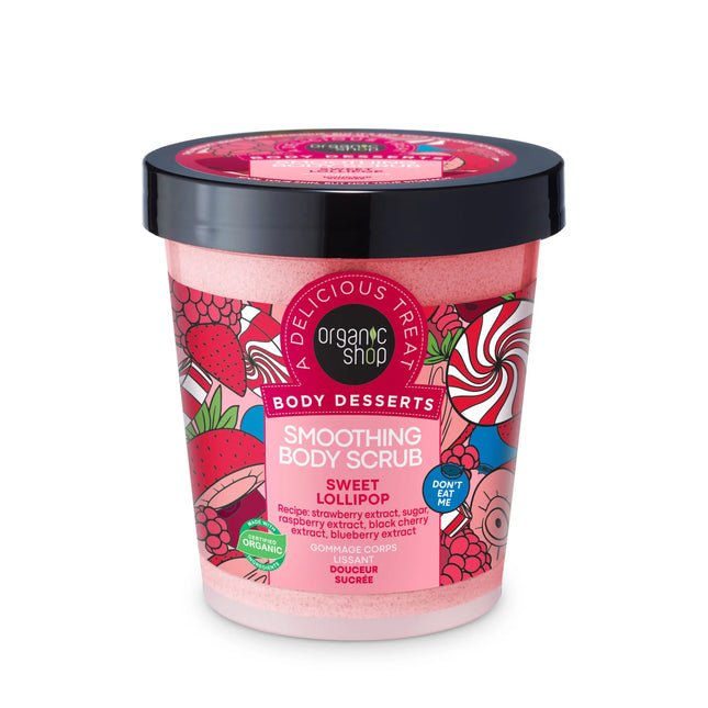 Organic Shop Body Desserts Smoothing Body Scrub Sweet Lollipop