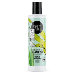 Organic Shop Strengthening Shampoo Anti Hair Loss Algae and Lemongrass