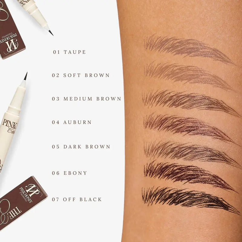 Pink Honey The Brow Detailer Taupe, wenkbrauwpigmentpen met ultrafijne punt voor natuurlijke wenkbrauwen, foto 2 van 5
