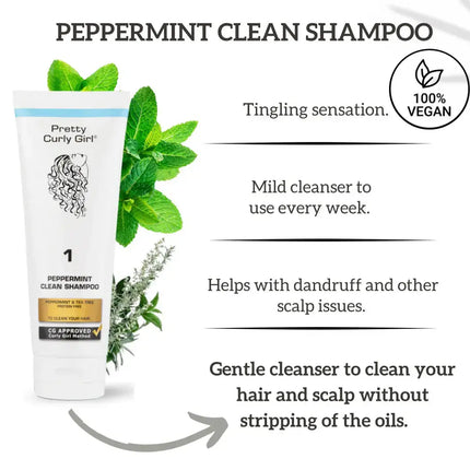 Pretty Curly Girl Peppermint Clean Shampoo 100 ml.