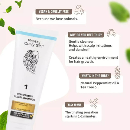 Pretty Curly Girl Peppermint Clean Shampoo 250 ml.